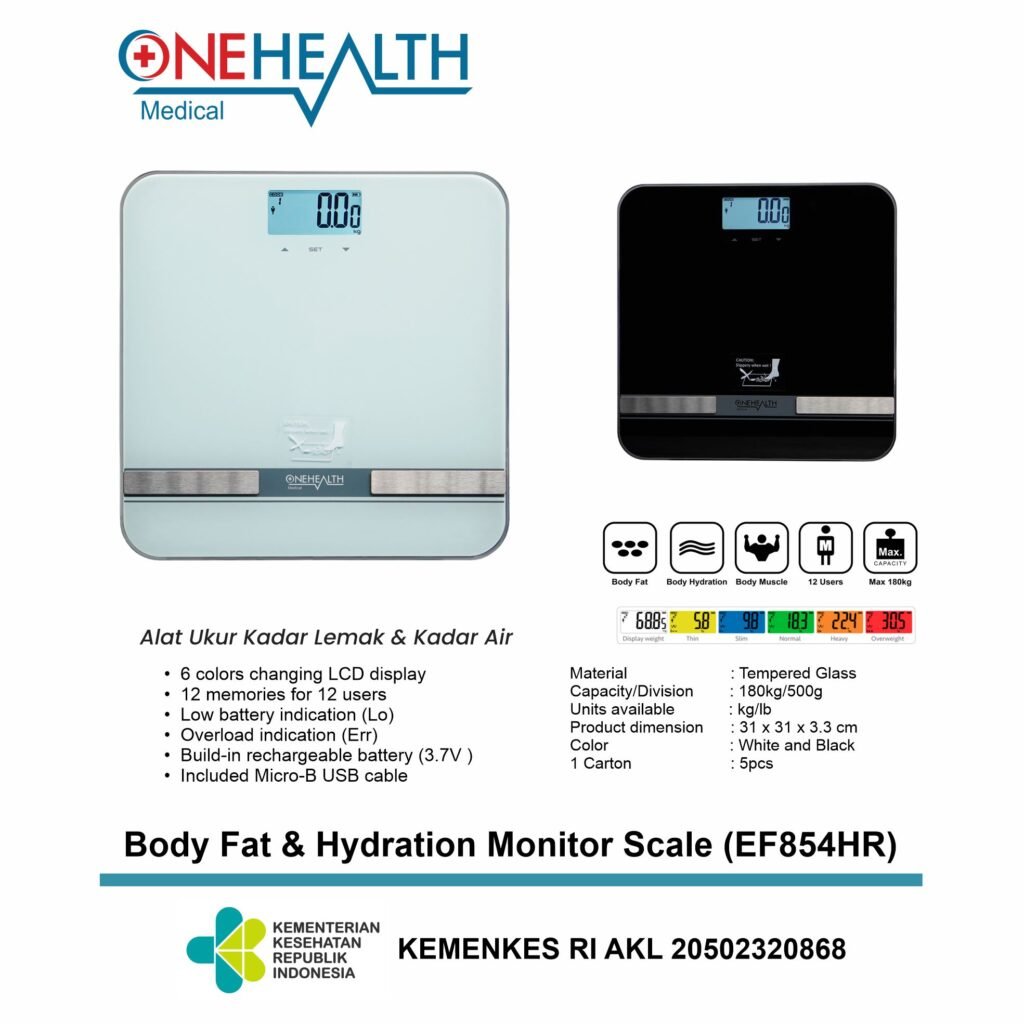 Timbangan Body Fat & Hydration Monitor Scale (EF854HR) – OneHealth.id
