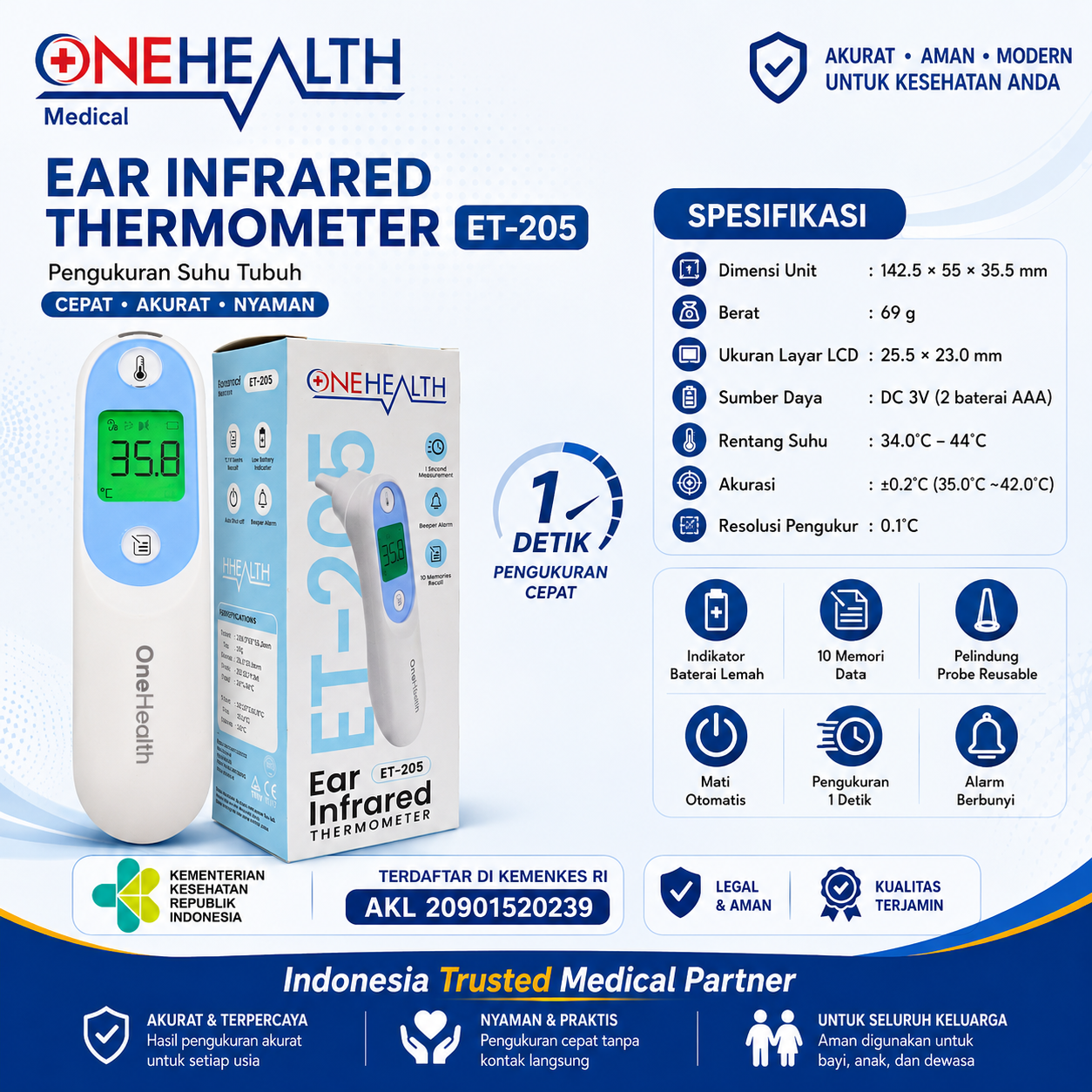 EAR INFRARED THERMOMETER ET-205