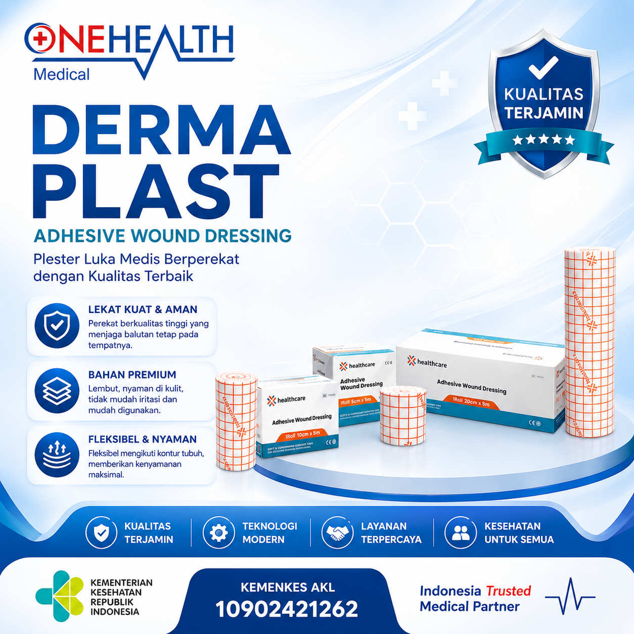 DERMA PLAST ADHESIVE WOUND DRESSING